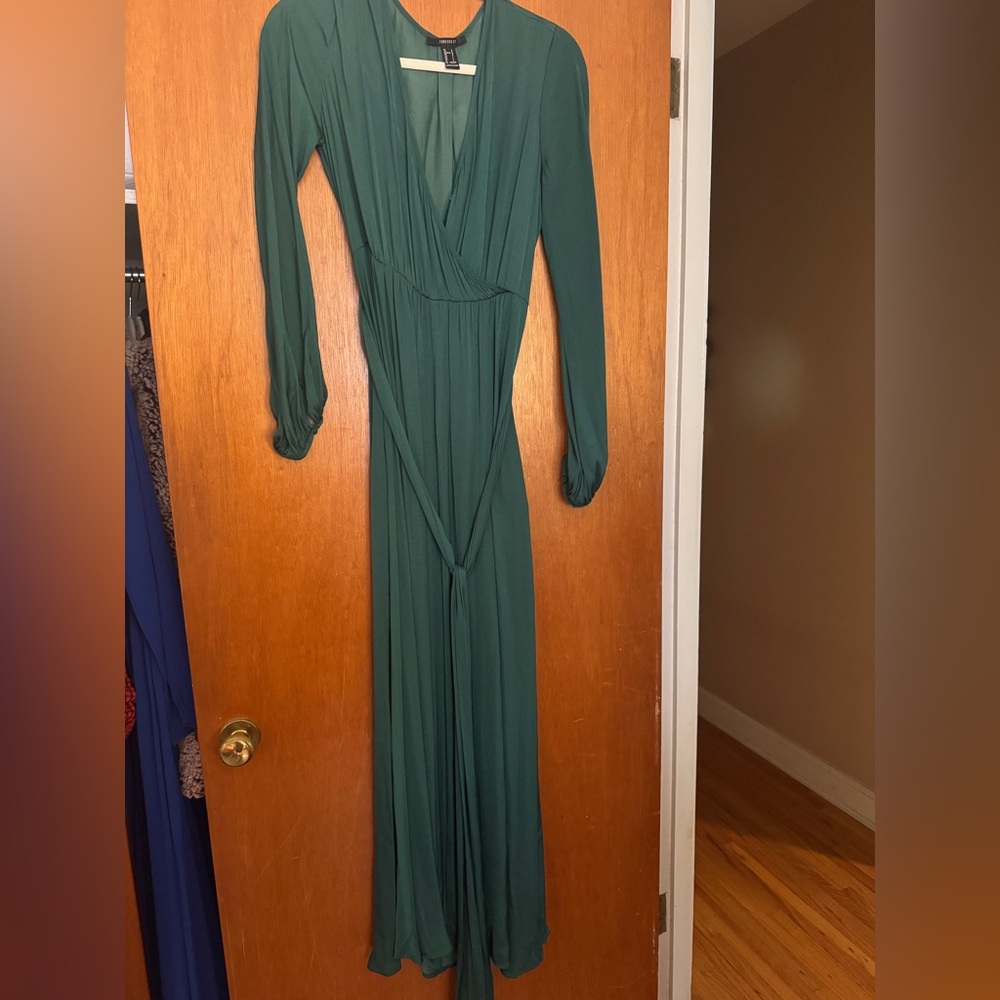 Green Long Sleeve Maxi Dress